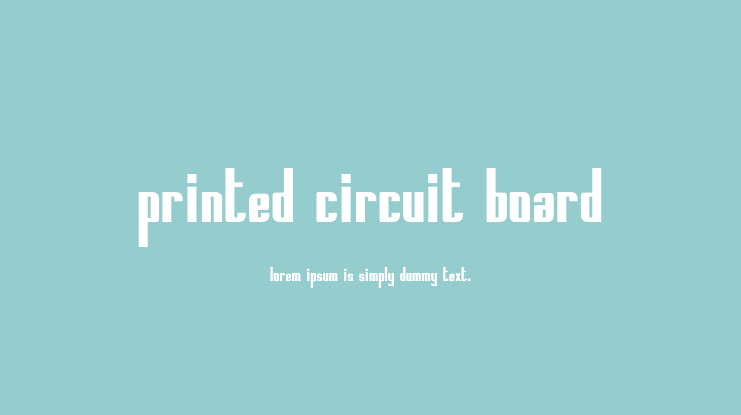 Printed Circuit Board Font Family