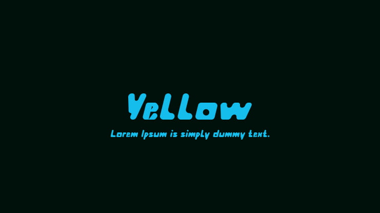 Yellow Font Family