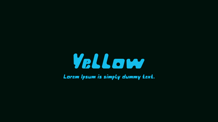Yellow Font Family