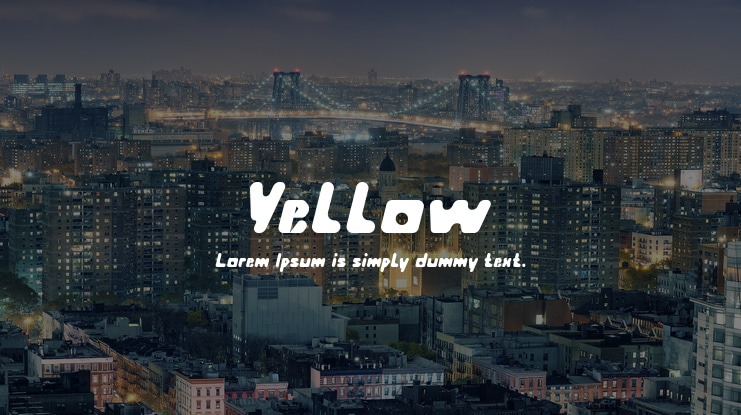 Yellow Font Family