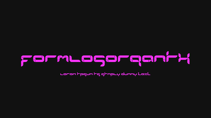 formlosOrganik Font