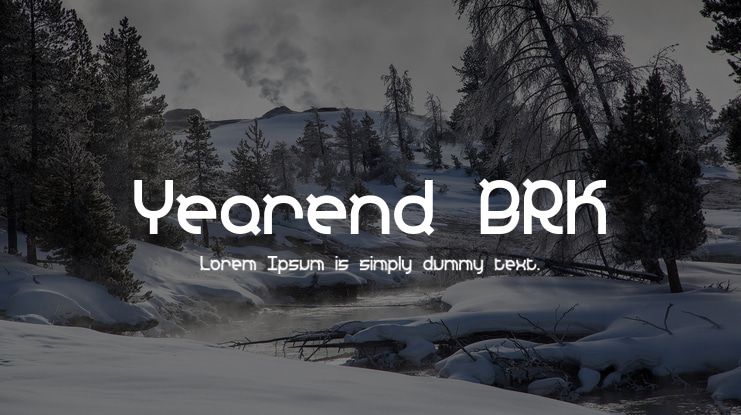 Yearend BRK Font