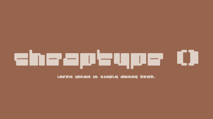 cheaptype () Font Family