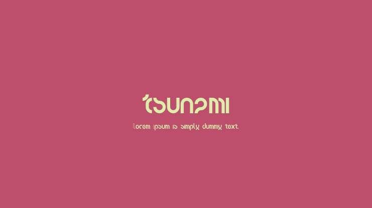 tsunami Font