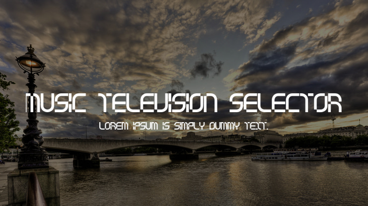 music television selector Font