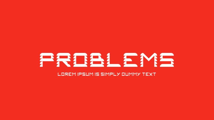 Problems 2 Font Family
