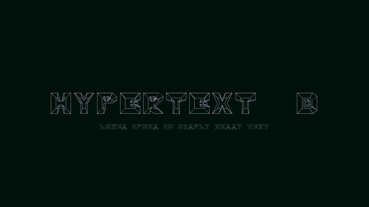 Hypertext 4D Font
