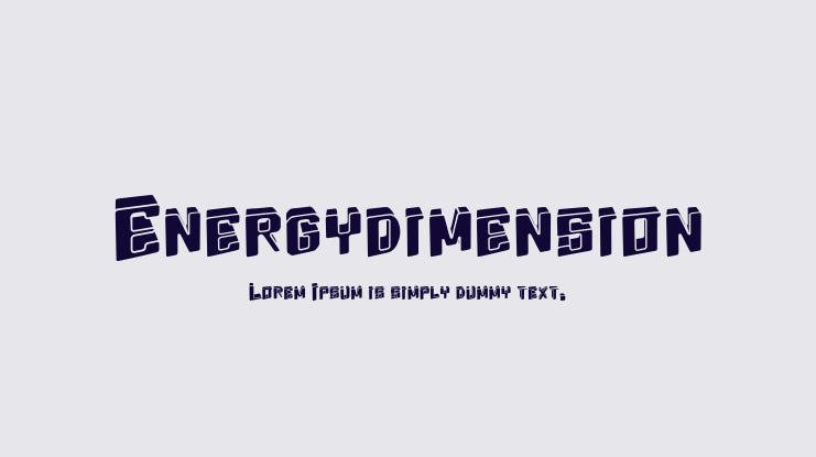 Energydimension Font