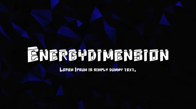 Energydimension Font