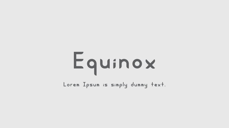 Equinox Font
