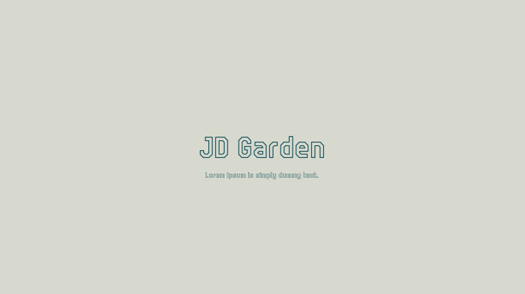 JD Garden Font