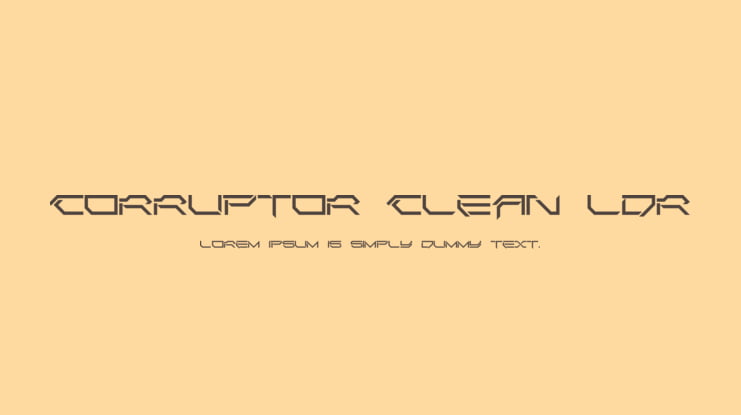 Corruptor Clean LDR Font