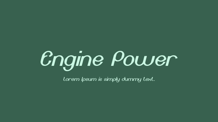 Engine Power Font