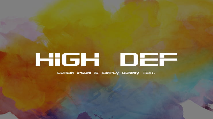 High Def Font