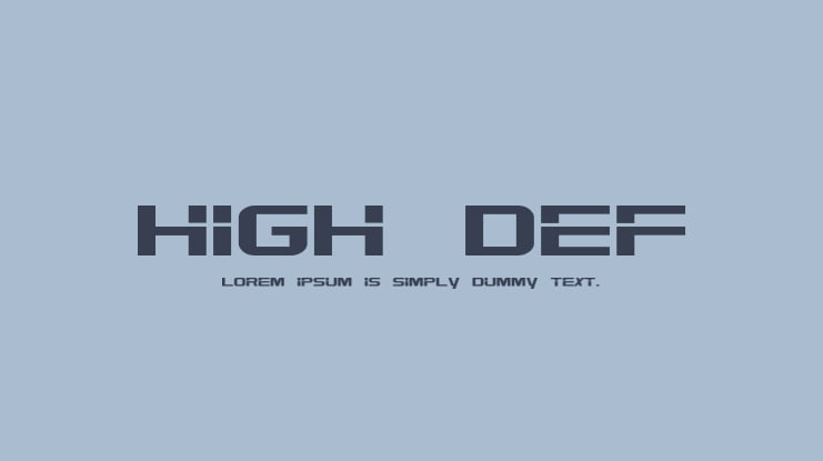 High Def Font