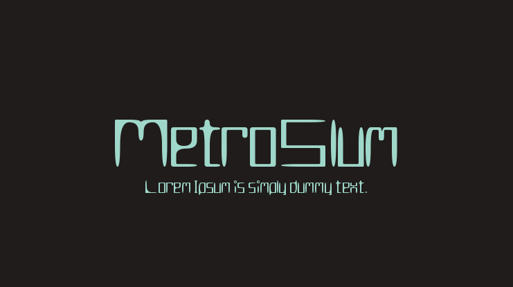 MetroSlum Font