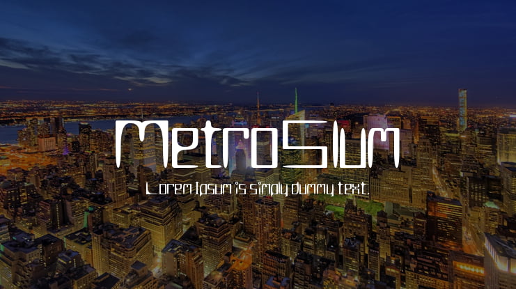 MetroSlum Font