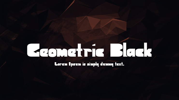 Geometric Black Font