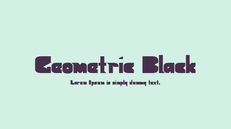 Geometric Black Font