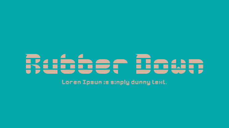 Rubber Down Font