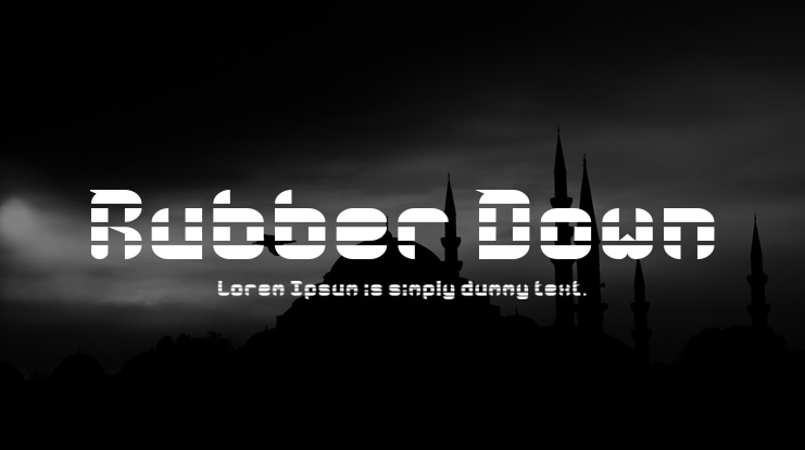 Rubber Down Font