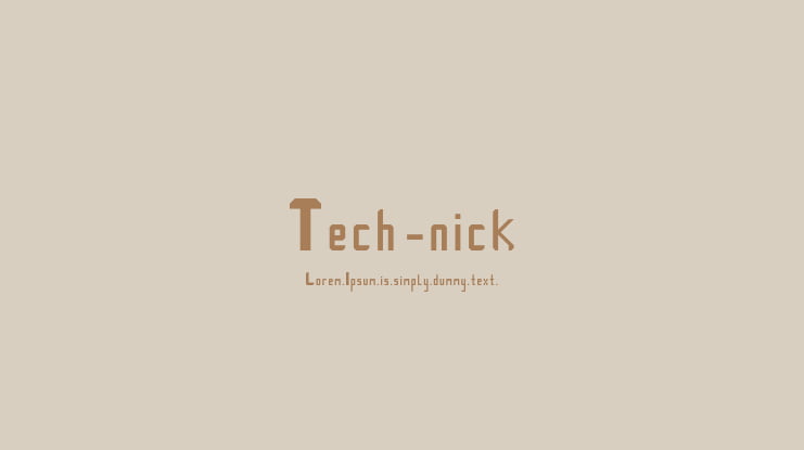 Tech-nick Font