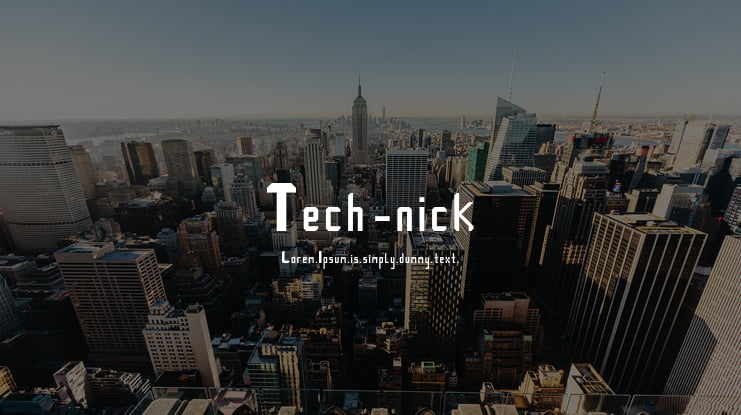 Tech-nick Font