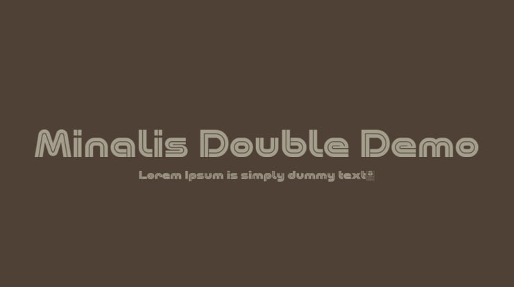 Minalis Double Demo Font