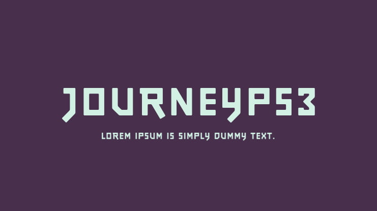 JourneyPS3 Font