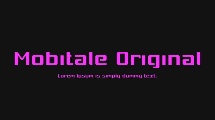 Mobitale Original Font