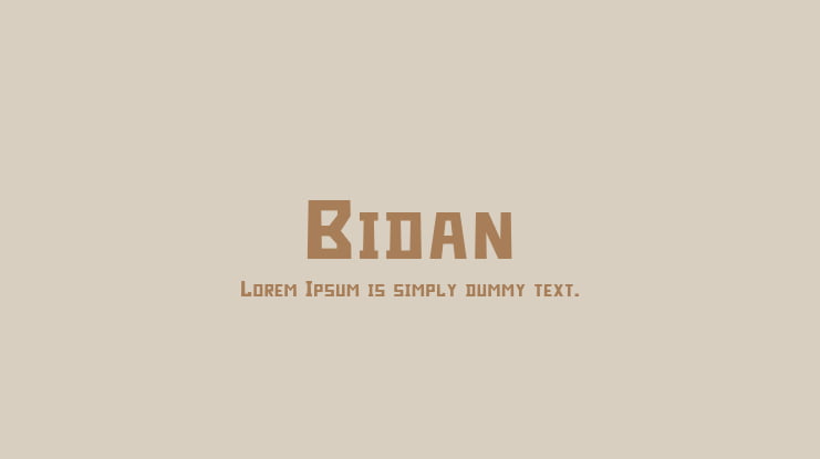 Bidan Font Family