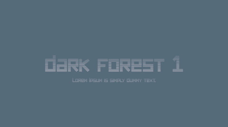dark forest 1 Font Family