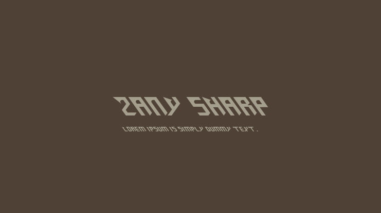 Zany Sharp Font