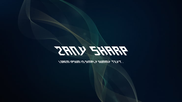 Zany Sharp Font