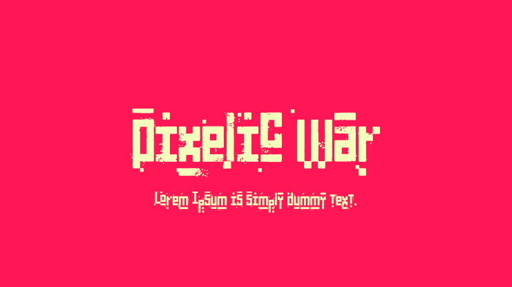Pixelic War Font