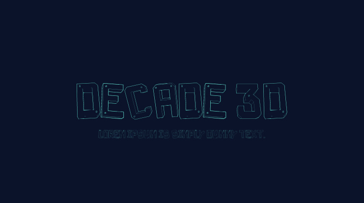 Decade 3d Font