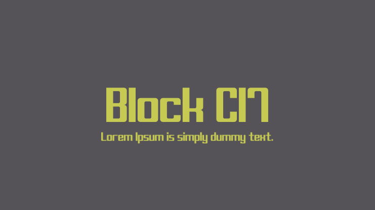 Block C17 Font