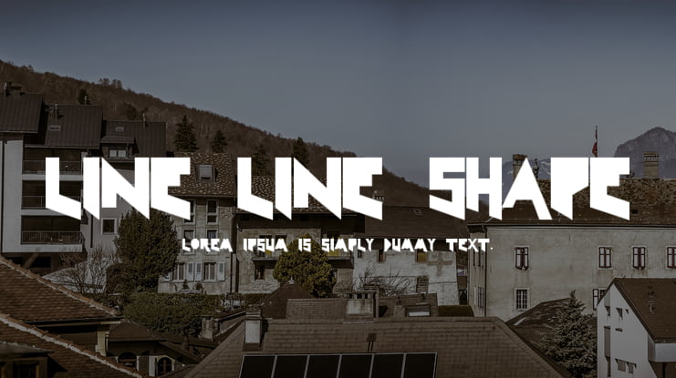 Line Line Shape Font Family