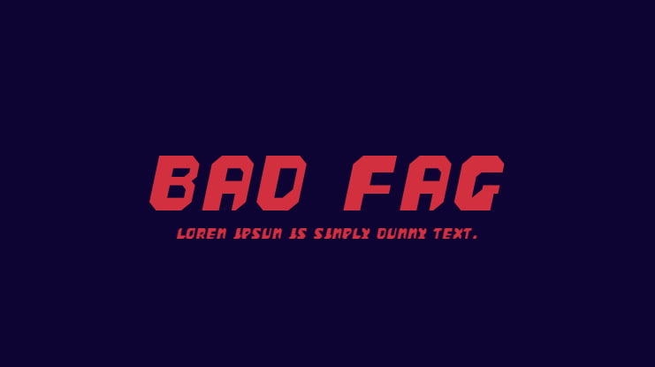 bad fag Font