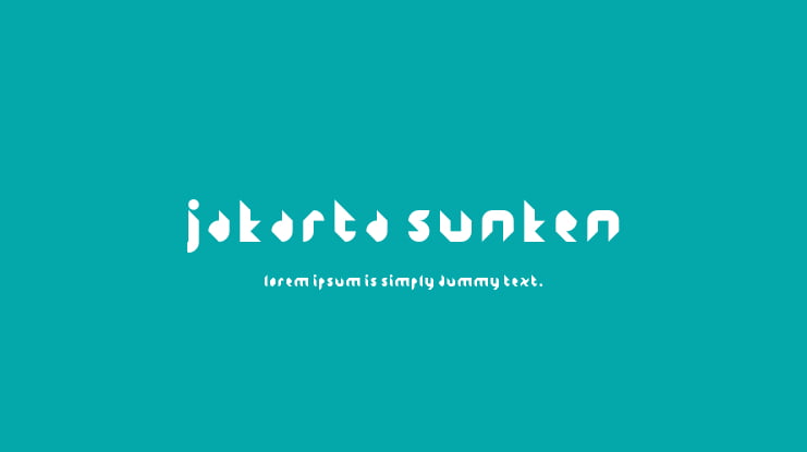 Jakarta Sunken Font