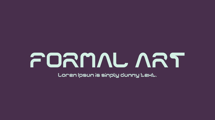 FORMAL ART Font Family