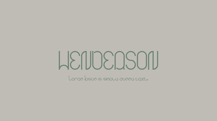 HENDERSON Font Family