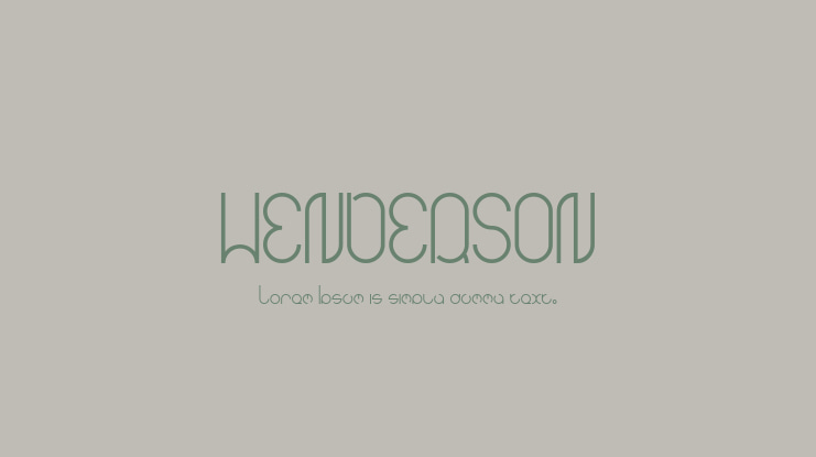 HENDERSON Font Family