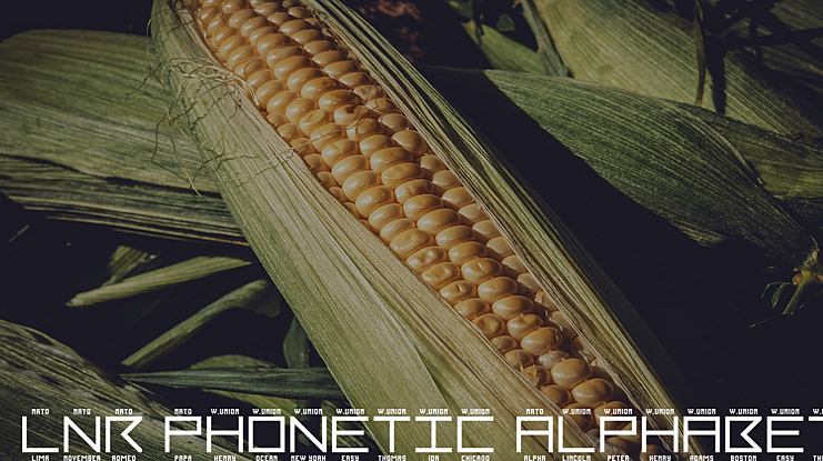 LNR Phonetic Alphabet Font