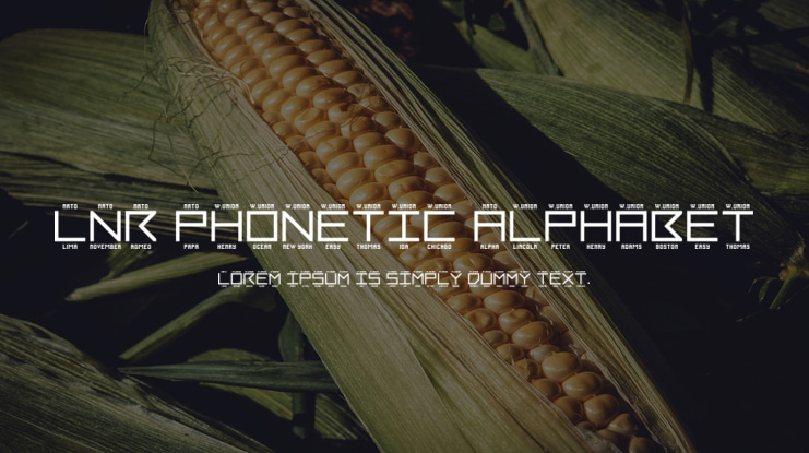 LNR Phonetic Alphabet Font