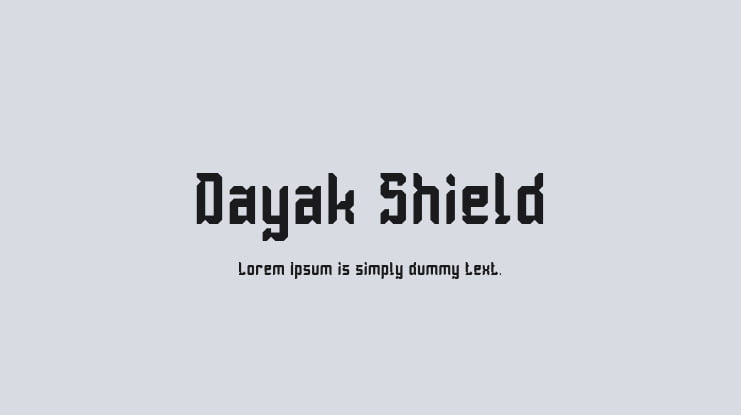 Dayak Shield Font Family