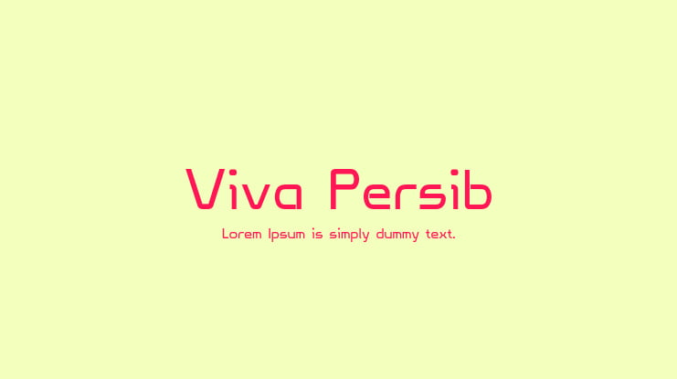 Viva Persib Font