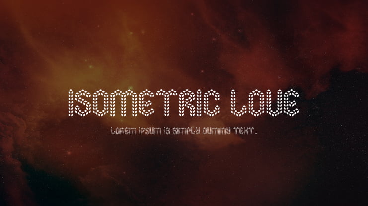 Isometric Love Font