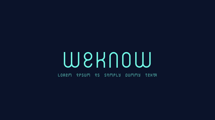 Weknow Font