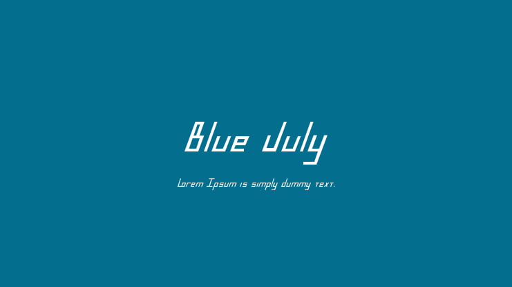 Blue July Font Family